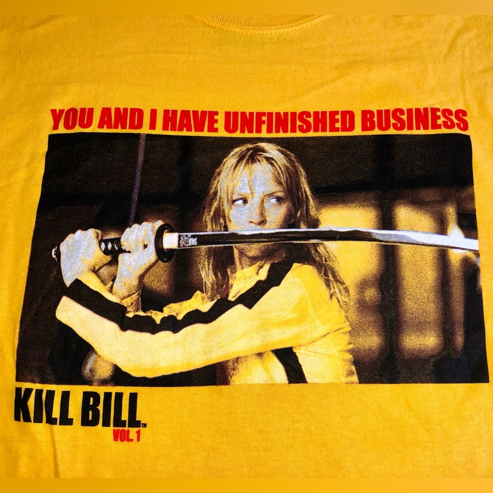 Kill Bill Yellow Graphic Tee Summer Women’s Casual Rare TShirt Tarantino Movie